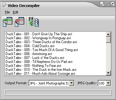 Video Decompiler for AVI, MPG (MPEG-1 and MPEG-2), WMV