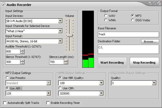 Recording Streaming Audio and Media