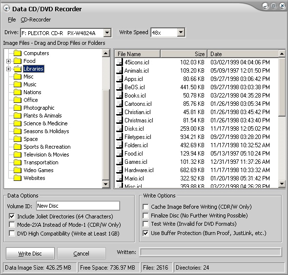 Data CD Burner Software